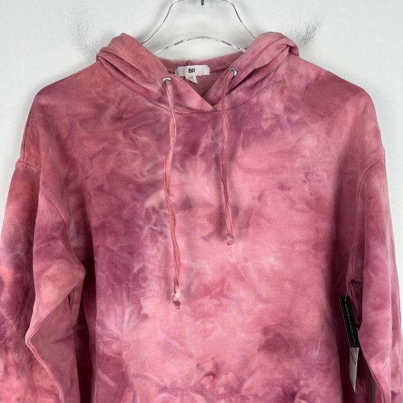 NWT BP Tie Dye Fleece Hoodie In Pink-Purple Tie Dye Sweatshirt Size XS - Picture 3 of 11